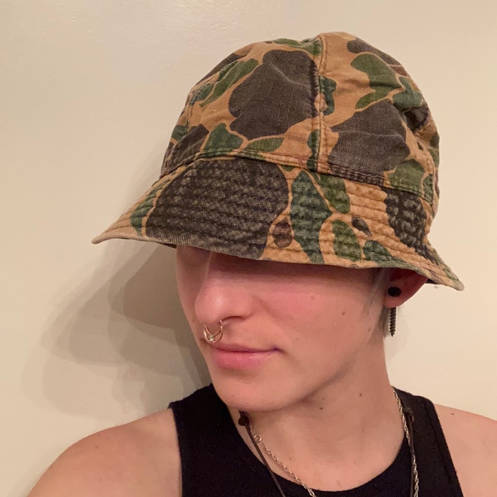 Vintage camo bucket hat